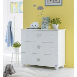 Chest of drawers PALI Birillo, color white