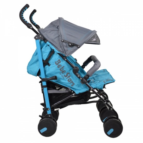 Καρότσι Διδύμων Bebe Stars Twin Lux Blue 7801-181