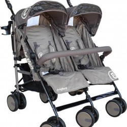 Καρότσι Διδύμων Bebe Stars Twin Lux Brown 7801-182