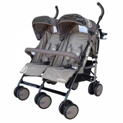 Καρότσι Διδύμων Bebe Stars Twin Lux Brown 7801-182