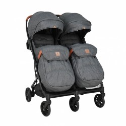 Καρότσι Διδύμων Twin Bebe Stars Gem Grey 7900-186