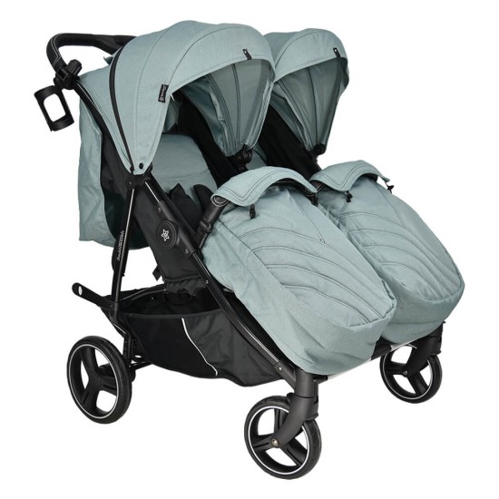 Καρότσι Διδύμων Bebe Stars Double Trouble Petrol 7901-184