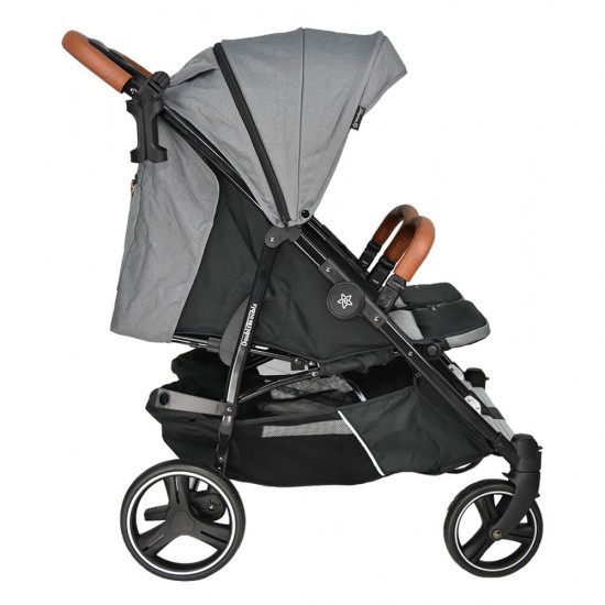 Καρότσι Διδύμων Bebe Stars Double Trouble Grey 7901-186