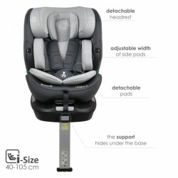 Κάθισμα Αυτοκινήτου Nobile i-Size Bebe Stars 360° Ice Grey 924-188