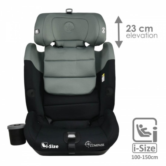 Κάθισμα Αυτοκινήτου Compass Isofix i-Size Bebe Stars Olive 935-176