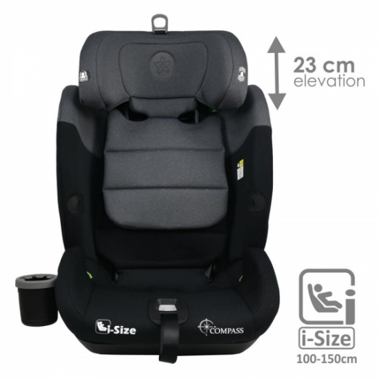 Κάθισμα Αυτοκινήτου Compass Isofix i-Size Bebe Stars Steel Grey 935-186