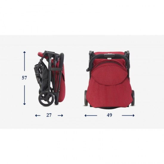 Inglesina Sketch Light and Compact Βρεφικό Ελαφρύ Καρότσι Red AG86L0RED