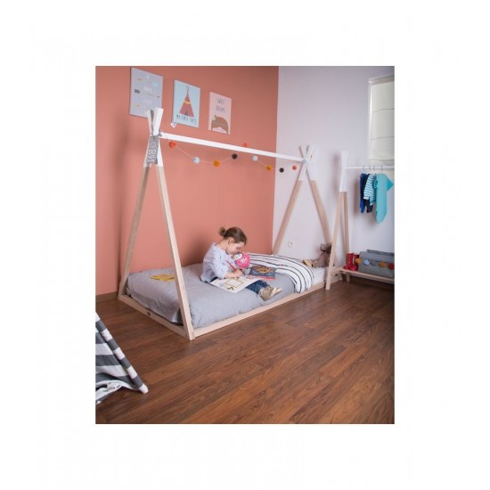 Παιδικό κρεβάτι CHILDHOME Tipi 70 x 140 cm natural / white BR72581