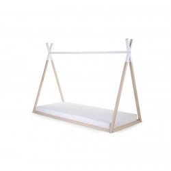 Children's bed CHILDHOME Type 90 x 200 cm natural / white