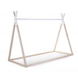 Children's bed CHILDHOME Type 90 x 200 cm natural / white