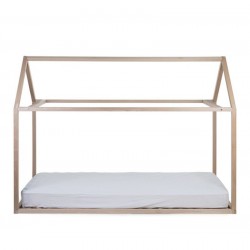 Children's bed CHILDHOME Type 90 x 200 cm natural - white
