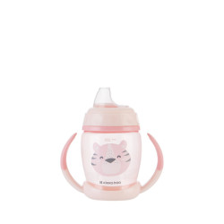 PP Κύπελλο Με Στόμιο Σιλικόνης 200ml Kikka Boo Happy Face Ροζ 31302030070