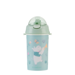 PP Παγούρι Με Καλαμάκι Σιλικόνης 450ml Kikka Boo Music Fest Μέντα 31302030082
