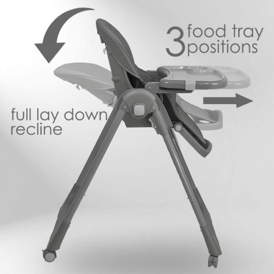 Κάθισμα Φαγητού Bebe Stars Milk Grey 866-186