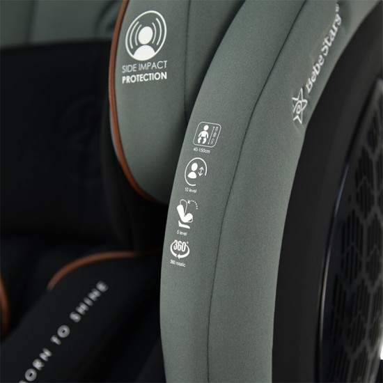 Κάθισμα Αυτοκινήτου Bebe Stars i-Revo i-Size 360° Olive 906-176