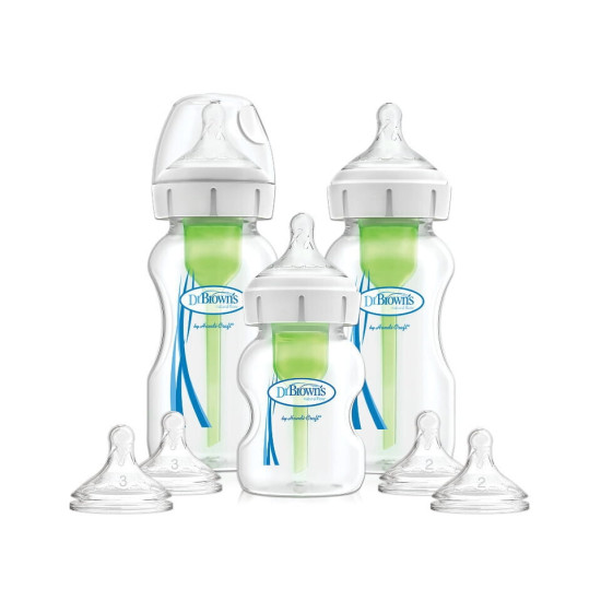 Μπιμπερό Πλαστικά Options+ Με Φαρδύ Λαιμό 2x 270ml /1x 150ml Promo Pack Dr. Brown's WB03606