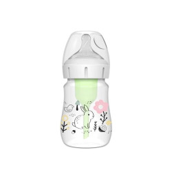 Μπιμπερό Πλαστικό Dr. Brown's Options+ Με Φαρδύ Λαιμό Rabbit 150ml WB51009