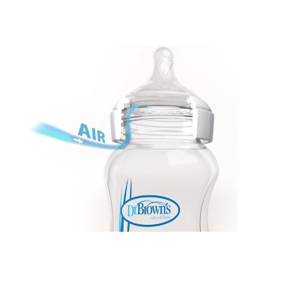 Μπιμπερό Πλαστικό Dr. Brown's Options+ Με Φαρδύ Λαιμό 270ml Green WB91806