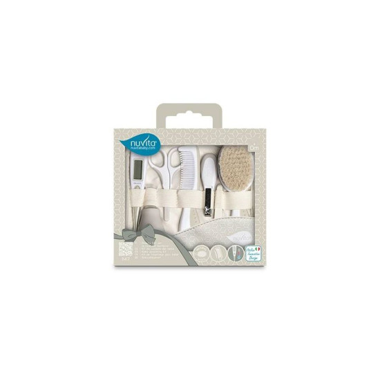 Σετ Περιποίησης Nuvita 10 Tμχ. Mε Ψηφιακό Θερμόμετρο Beige NU-IBKT0041