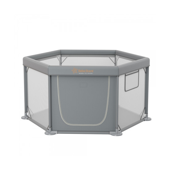 Παρκοκρέβατο Πολύγωνο Bebe Stars Nestilo Grey 889-100