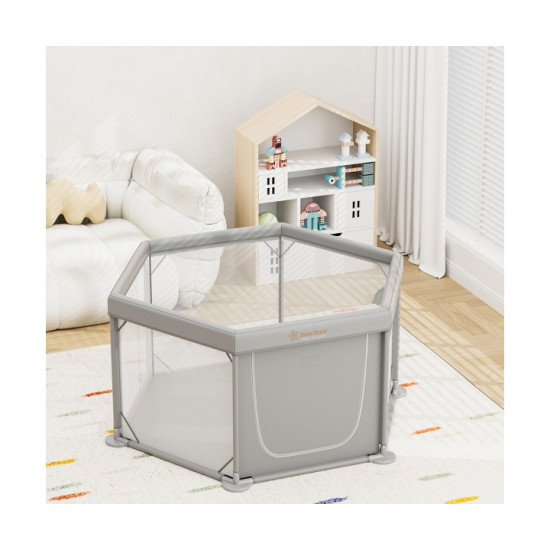 Παρκοκρέβατο Πολύγωνο Bebe Stars Nestilo Grey 889-100