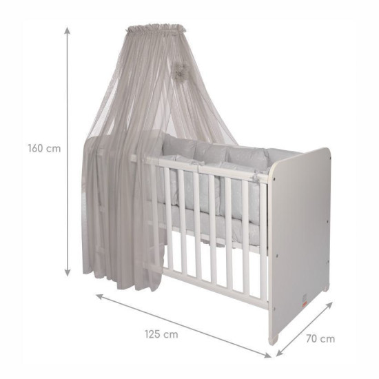 Κουνουπιέρα Κούνιας Lorelli 480/160cm Pom Pom White 20051290001