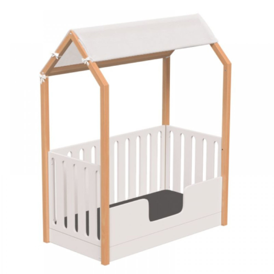 Βρεφικό Κρεβάτι Μετατρεπόμενο Σε Προεφηβικό Τύπου Μοντεσσόρι Casababy La Maison Ecru 590365 