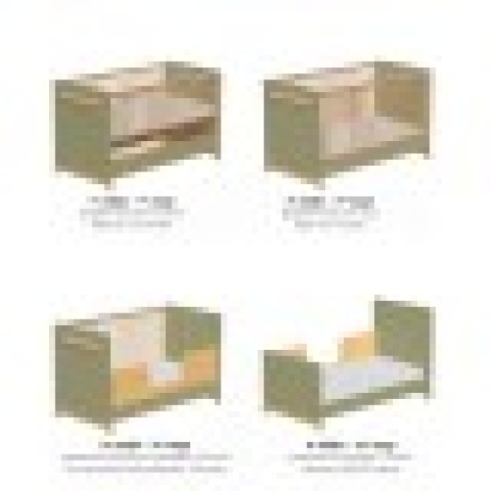 Βρεφικό Κρεβάτι Μετατρεπόμενο Σε Προεφηβικό Casababy Palmer Olive 590306