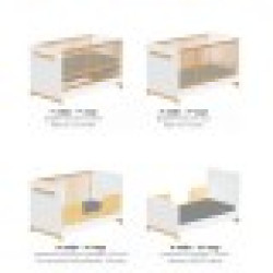 Βρεφικό Κρεβάτι Μετατρεπόμενο Σε Προεφηβικό Casababy Palmer White 590337