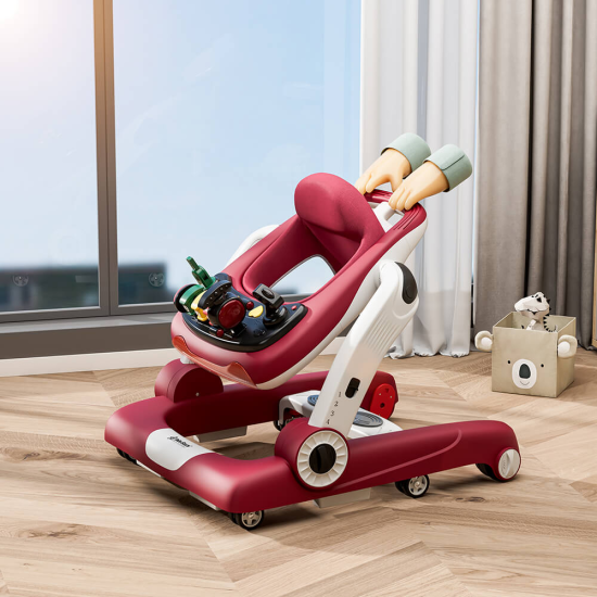 Περπατούρα-Στράτα Train 3in1 Bebe Stars Red 4239