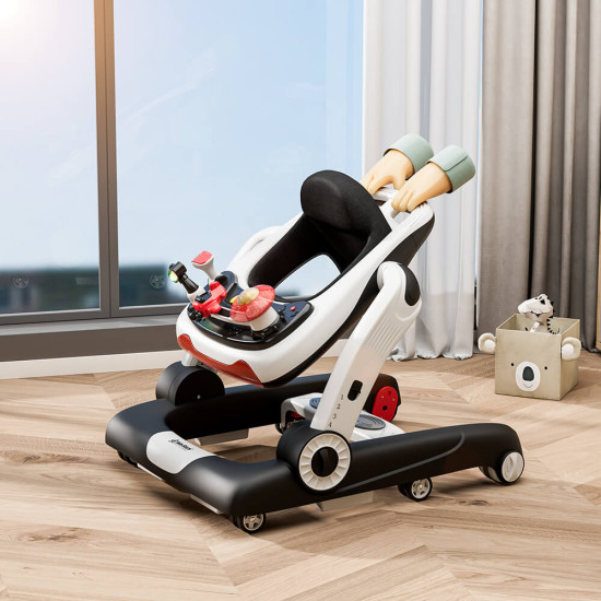 Περπατούρα-Στράτα Airplane 3in1 Bebe Stars Black 4237