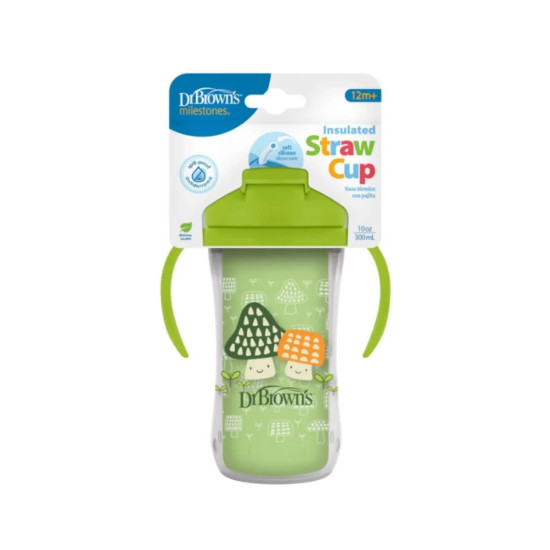 Κύπελλο Θερμός με Καλαμάκι 300ml Dr. Brown's Πράσινο TC01203