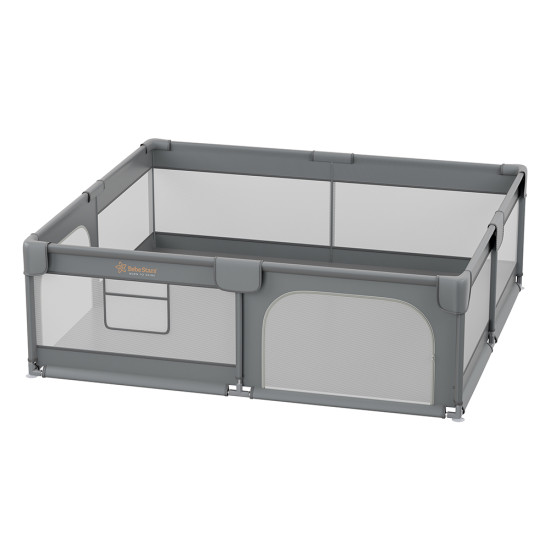 Πάρκο Για Μωρά ορθογώνιο 180x200cm Bebe Stars Playzen Grey 880-200