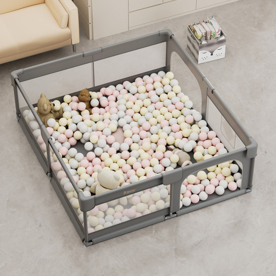 Πάρκο Για Μωρά ορθογώνιο 180x200cm Bebe Stars Playzen Grey 880-200