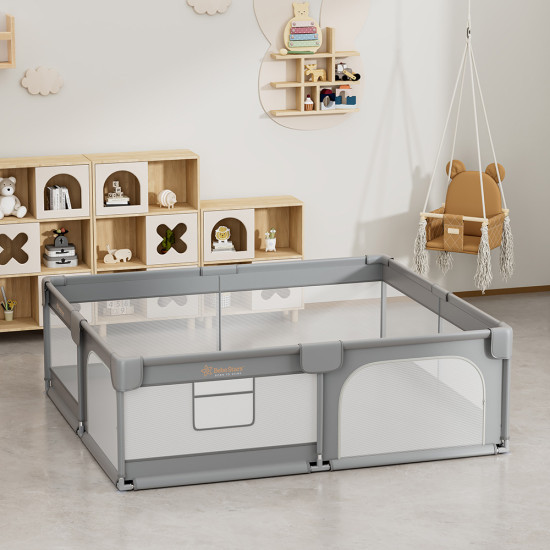 Πάρκο Για Μωρά ορθογώνιο 180x200cm Bebe Stars Playzen Grey 880-200