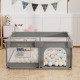 Πάρκο Για Μωρά Τετράγωνο 150x150cm Bebe Stars Playzen Grey 880-100