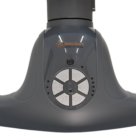 Ηλεκτρική Κούνια Ρηλάξ Bebe Stars Fluffy Smoked Grey 257-186