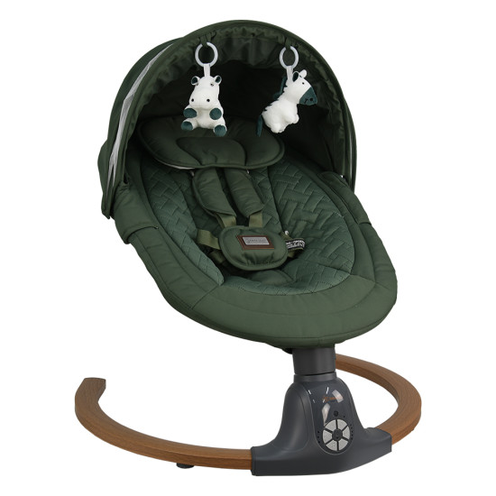 Ηλεκτρική Κούνια Ρηλάξ Bebe Stars Fluffy Forest Green 257-176