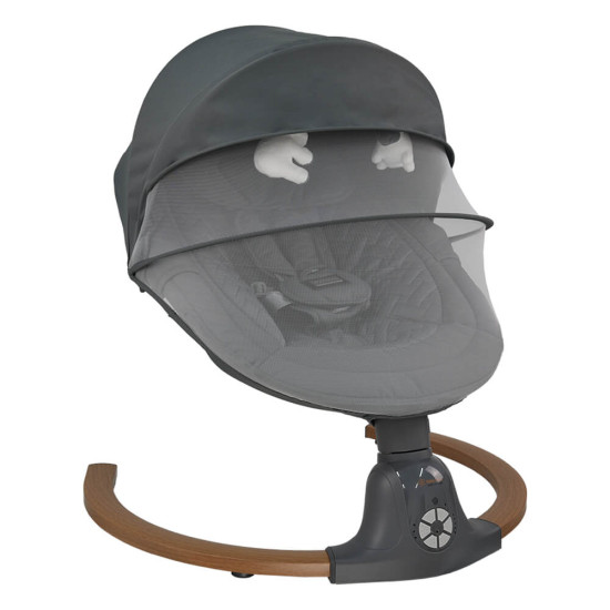 Ηλεκτρική Κούνια Ρηλάξ Bebe Stars Fluffy Smoked Grey 257-186