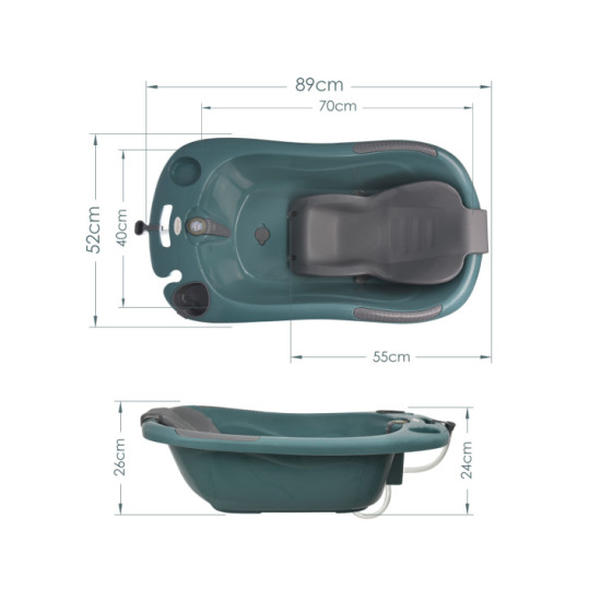 Μπανιέρα Βρεφική & Βάση Bebe Stars Splash Pine 23-100 &11-01